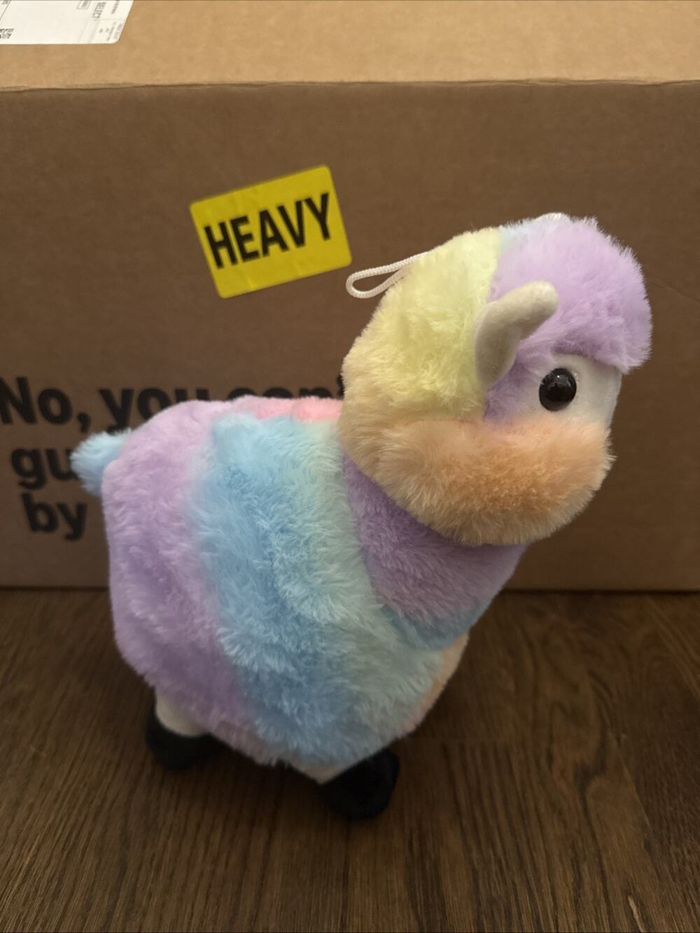 NWT Peek A Boo Toys Pastel Rainbow Llama/Alpaca 11” Plush Toy